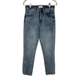 Pistola Slim Straight Jeans Women 25 Blue 100% Cotton Minimalist High Rise